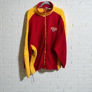 Vintage NFL Kansas City Chiefs Iron Nights Athletics Zip Fleece Jacket 3X